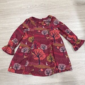3 for $6 Genuine Kids From Oshkosh Collared A-Line Fall Fox Woodland Dress